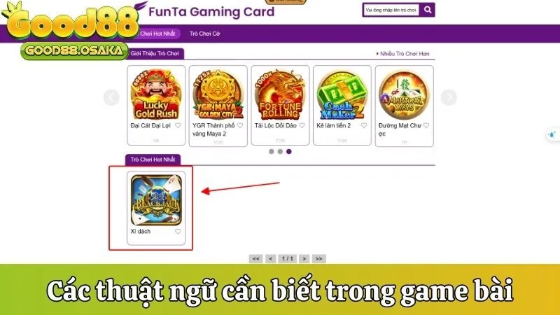 Các thuật ngữ cần biết trong game bài