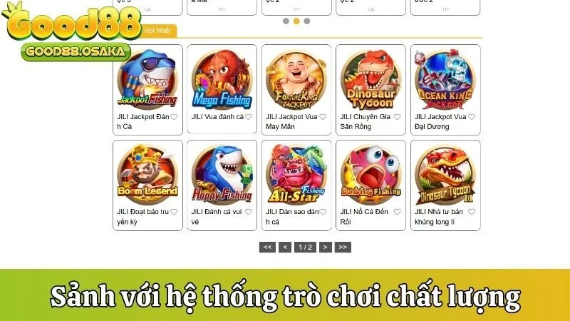 Sảnh với hệ thống trò chơi cực kỳ chất lượng
