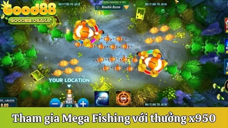 Tham gia Mega Fishing để nhận thưởng x950